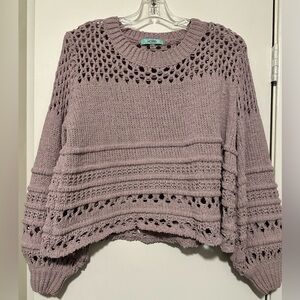 Karlie light purple cropped sweater size L